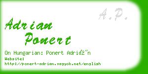 adrian ponert business card